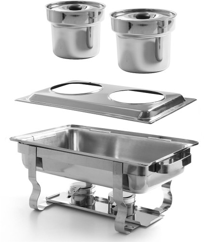 HENDI Aufsatz für 2 Bain-Marie Töpfe - 530x325 mm Aufsatz -