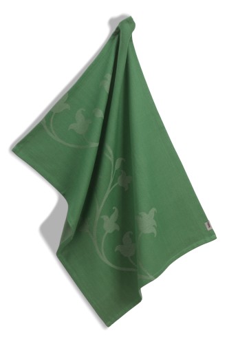 Geschirrtuch Cora 100%Baumwolle hellgrün/grün Blume 70,0x50,0 cm von Kela