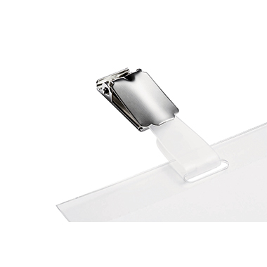 DURABLE Namensschild 90 x 60 mm (B x H) drehbarer Clip transparent 25 St./Pack.