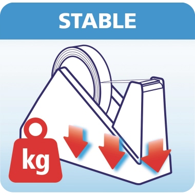 tesa® Tischabroller Easy Cut® Economy 25 mm x 66 m (B x L) schwarz, max. Größe des Klebebandes: 25 mm x 66 m (B x L),