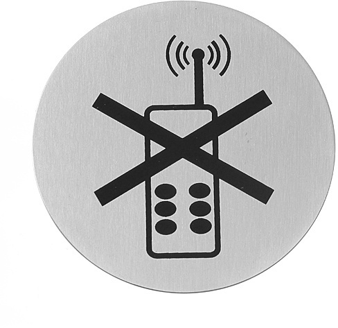 HENDI Türschilder - Ø75 mm Handy nicht erwünscht