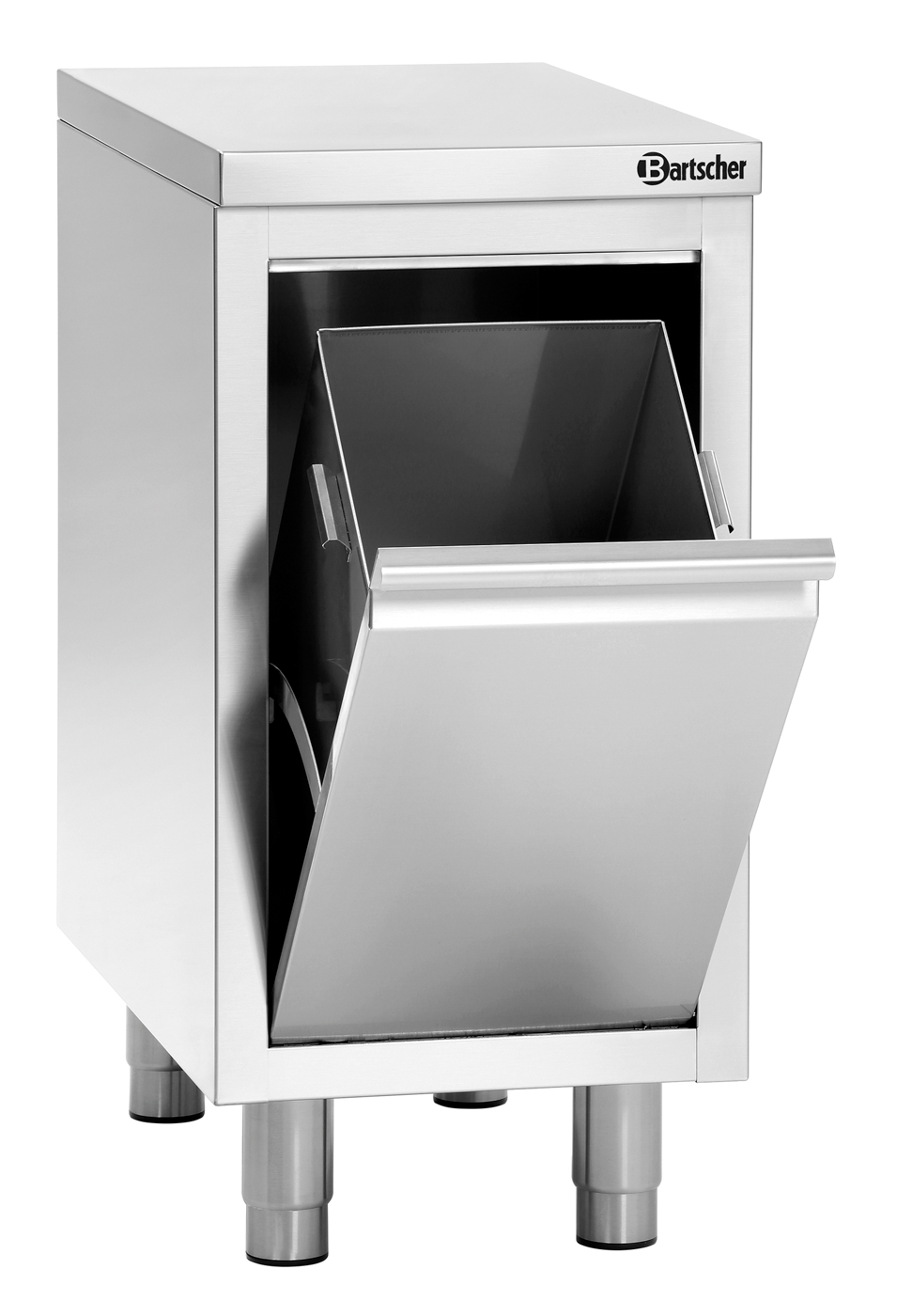 Bartscher Abfalleimerschrank 700A1 | Füßehöhenverstellbar: Ja | Maße: 40 x 70 x 85,0 cm.Gewicht: 28 kg