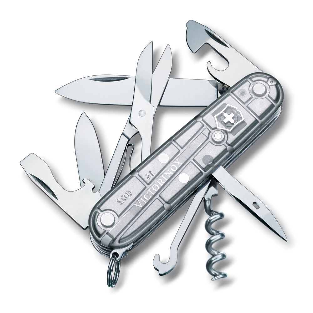 Victorinox Climber SilverTech, transparent silber, in gross Blister