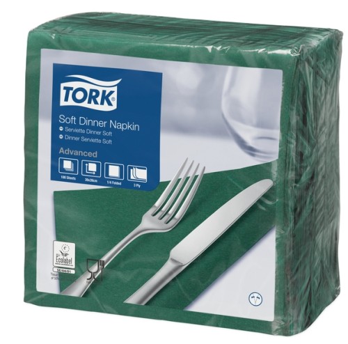 Tork Soft Dinnerserviette Dunkelgrün Advanced Dunkelgrün