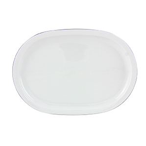 Platte oval 28 cm - Form: Today - Dekor 64069, Westerland - aus Porzellan. Hersteller:, Eschenbach. "Made in Germany".