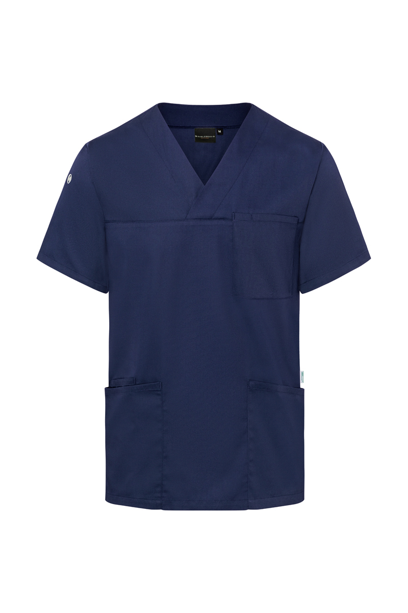 Kurzarm Herren-Schlupfkasack Essential, aus nachhaltigem Material , GR. XL , Farbe: marine , von Karlowsky