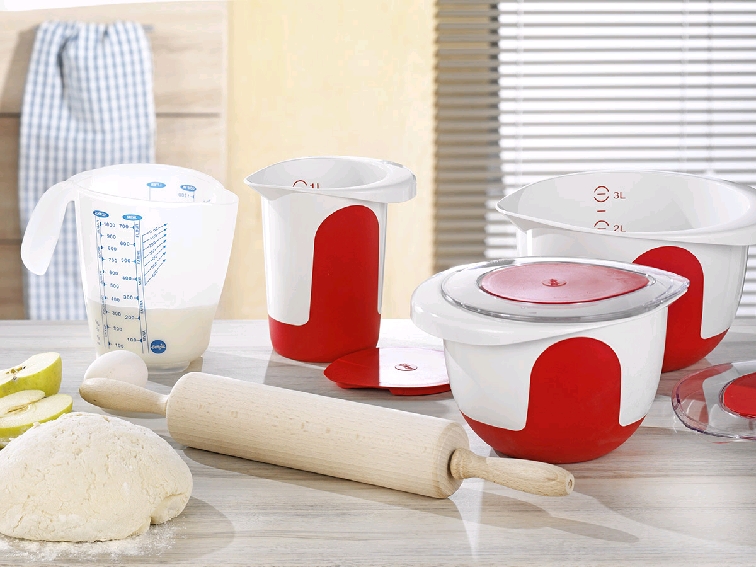 Teigrolle aus Buchenholz Länge: 44 cm, Walzenlänge: 25 cm Durchmesser: 6 cm