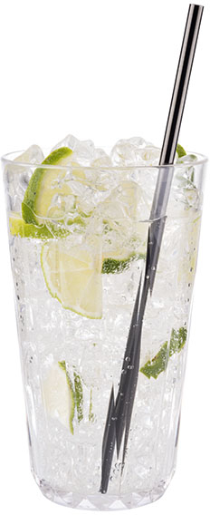 Trinkhalme 11er Set Ø 6 mm, Länge: 21,5 cm 18/8 Edelstahl, Gunmetal-Look Inhalt: - 10 Trinkhalme - 1 Reinigungsbürste