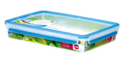 Emsa CLIP & CLOSE Frischhaltedose 2,6L rechteckig, Maße: 32,7 x 22,7 x 6 cm Material: Kunststoff, mit Soft-Touch-Clips