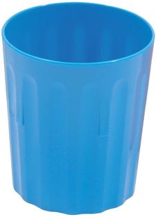 Roltex Trinkbecher mit Rillen und 220 ml Füllvermögen, blau