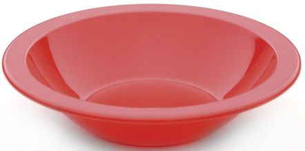 Roltex Teller in tiefer Ausführung mit 400 ml Füllvermögen und 17,3 cm Durchmesser, rot