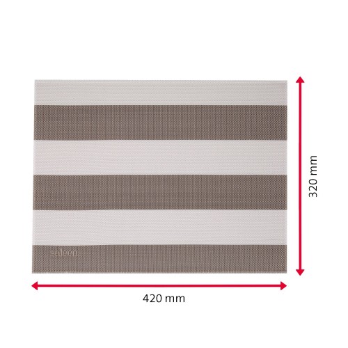 Westmark Tischset »Stripes«, 42 x 32 cm, beige/weiß