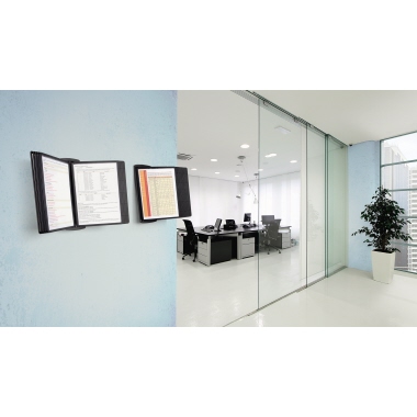 DURABLE Sichttafelwandhalter SHERPA® STYLE WALL 10 DIN A4 Polyamid anthrazit 10 Sichttafeln