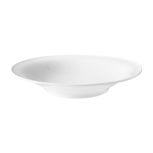 Seltmann Suppenteller rund 22,5 cm, rund mit Relief, Form: Beat, weiss, hohe Kantenschlagfestigkeit, Made in Germany