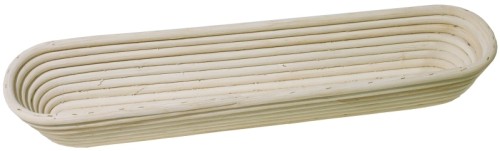 Gärschale für 0,5 kg Stangenbrot aus natürlichem Peddigrohr, atmungsaktiv, biologisch abbaubar, lebensmittelecht, ideal geeignet zum