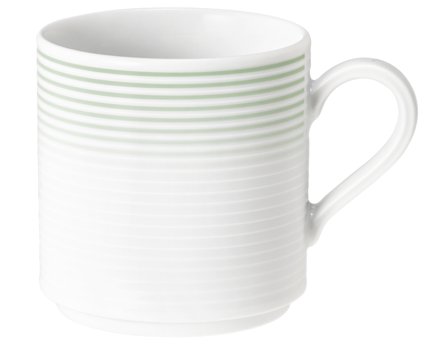 Seltmann Becher mit Henkel 0,28 l, Form: Blues, Dekor: 57720 Salbeigrün