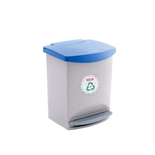 Araven Mülleimer mit Fusstritt / Treteimer, aus Kunststoff, Deckel in der Farbe Blau, Volumen 25 Liter, 31x 33,5 x 42 cm (LxBxH)