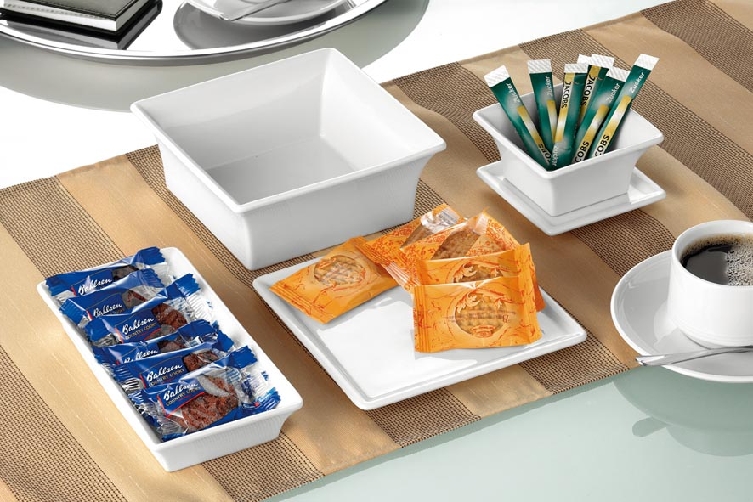 Platte FRIENDS, Länge: 100 mm, Breite: 100 mm, Höhe: 10 mm, Farbe: weiss