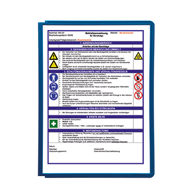 Sichttafel SHERPA® PANEL DIN A4 Polypropylen Material des Rahmens: Kunststoff Farbe des Rahmens: dunkelblau