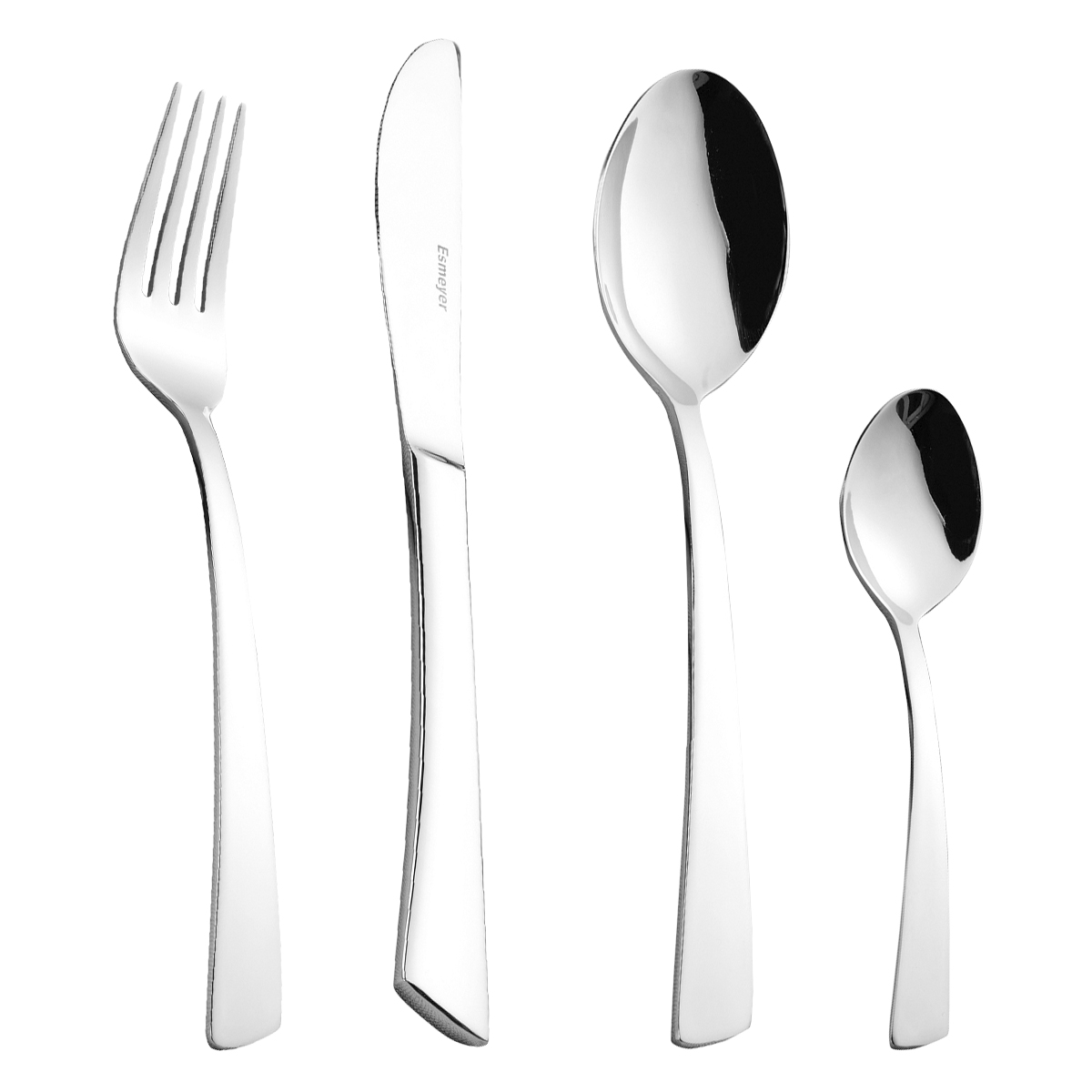 24-teiliges Besteck JANINE aus hochwertigem Edelstahl 18/8, poliert. Messer aus Klingenstahl.