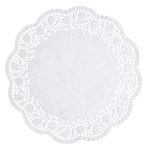 100 Tortenspitzen rund Ø 36 cm weiss von PAPSTAR