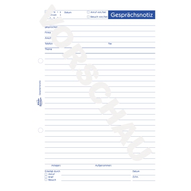 Avery Zweckform Gesprächsnotiz DIN A5 50 Bl.