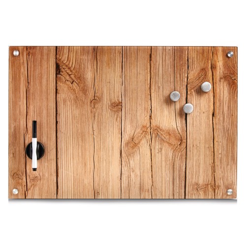 Zeller Memobord Wood, Glas