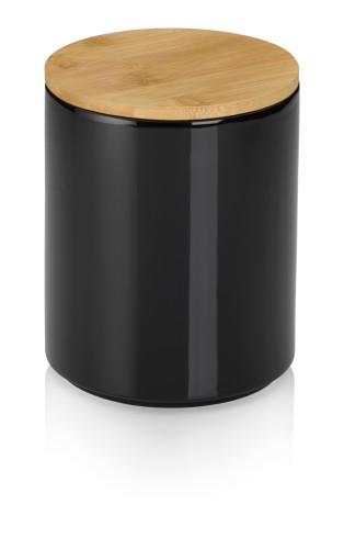 Kela Vorratsdose Cady aus Keramik, schwarz, Höhe ca. 175mm, Ø 140mm , Inhalt: 1,7 L