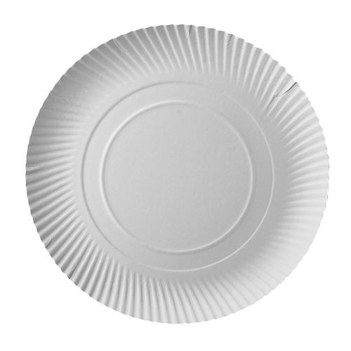100 Teller, Pappe "pure" rund Ø 32 cm · 2 cm weiss von PAPSTAR