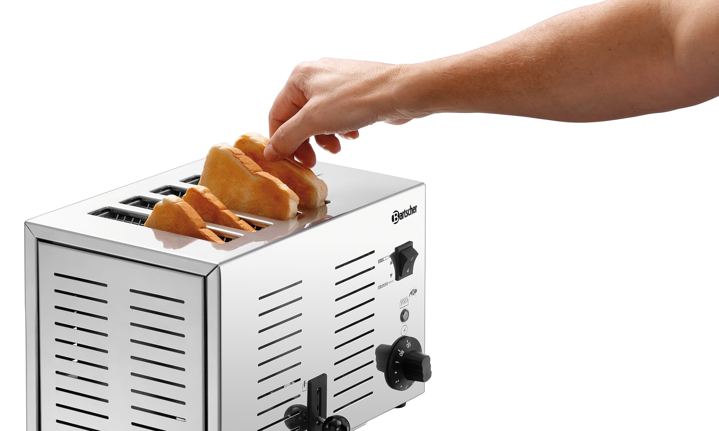 Bartscher Toaster TS40 | Kontrollleuchte:Aufheizen | Maße: 30 x 25 x 22,0 cm. Gewicht: 4,2kg
