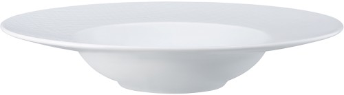 Mesh Weiss von Rosenthal, Teller tief 28 cm von Rosenthal, mit Fahne, aus Porzellan