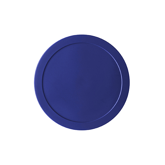 Kunststoffdeckel rund 14 cm - blau - Form: System. Hersteller: Eschenbach. "Made in Germany".