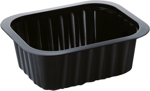 Duni PP-Schälchen 138 x 114 x 53 mm Schwarz ungeteilt, 300 Stk/Krt (1 x 300 Stk)