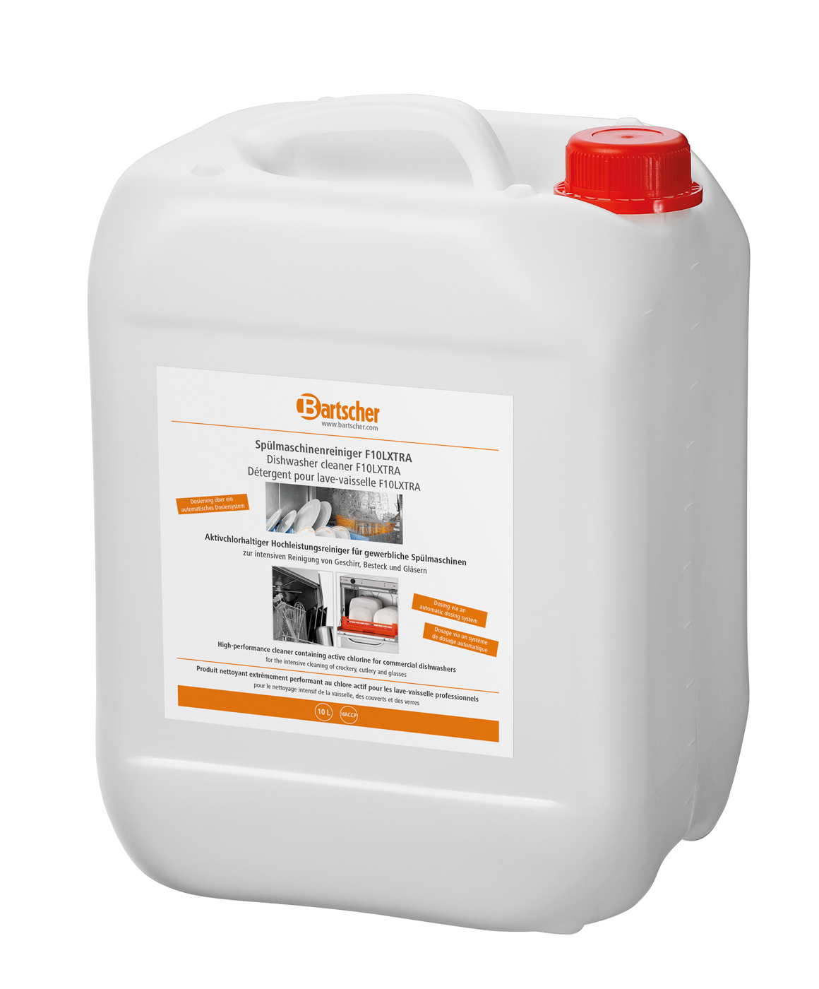 Bartscher Spülmaschinenreiniger F10LXTRA |HACCP-konform: Ja | Maße: 23 x 19 x 31,0 cm.Gewicht: 10,5 kg