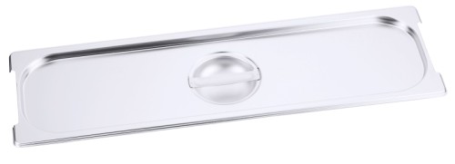 GN-Deckel für Serie 7200 mit Aussparung für Fallgriffe, aus Edelstahl 18/10, seidenmatt poliert, mit Griffmulde GN: 2/4 [GN-Systemmaße