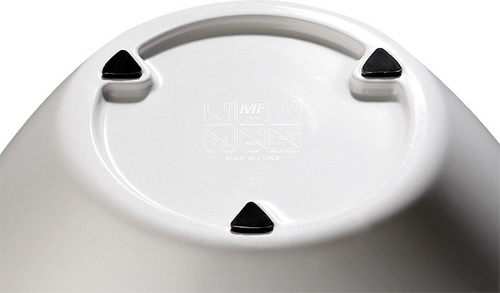 Schale -BALANCE- Ø 30 cm, H: 19,5 cm Melamin, weiß, 5 Liter mit Antirutsch-Füßchen spülmaschinengeeignet stapelbar nicht