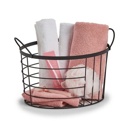 Aufbewahrungskorb, Metall, schwarz. Länge: 350 mm. Breite: 235 mm. Höhe: 230 mm