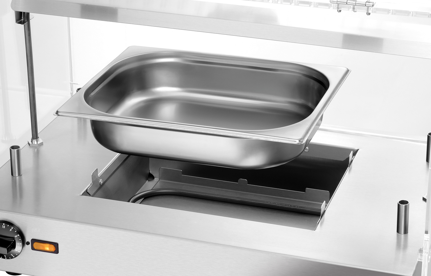 Bartscher Heiße Theke 1/1 GN THM |Temperaturregelung: Stufenlos | Maße: 61 x 41 x39,5 cm. Gewicht: 20,8 kg