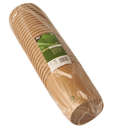 25 Suppenbecher, Pappe rund 940 ml Ø 11,5 cm · 13 cm braun von PAPSTAR