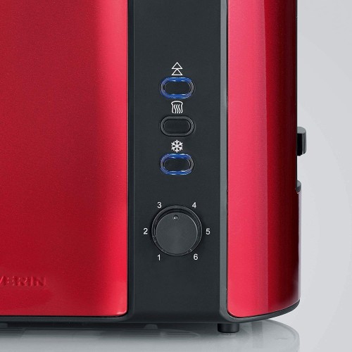 Severin Toaster, ca. 800 W, 2 Scheiben, integrierter Brötchen-Röstaufsatz, Defroster-Stufe - Aufwärm-Stufe - Auslösetaste