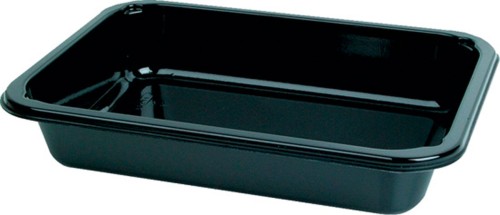 Duni CPET-Take-Away klein 187 x 137 x 34 mm Schwarz ungeteilt, 520 Stk/Krt (1 x 520 Stk)