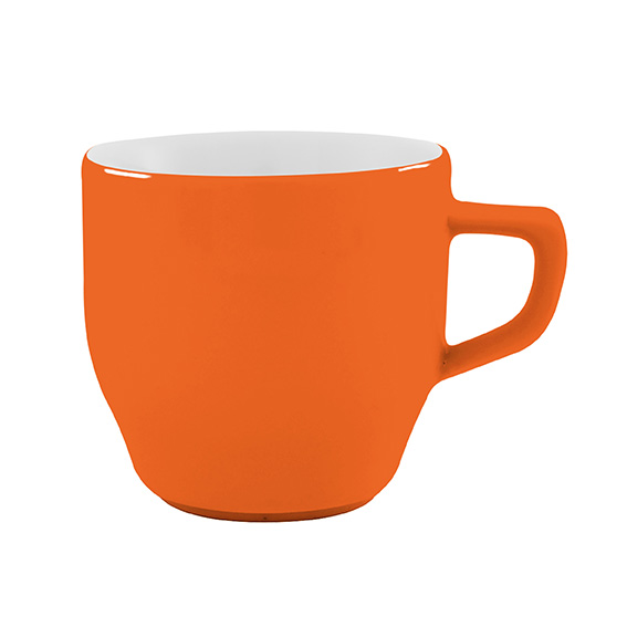Obertasse 0,22 l - Form: Baristar - Dekor 79922, orange - aus Porzellan. Hersteller: Eschenbach., "Made in Germany".