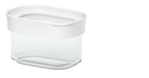 EMSA OPTIMA Schüttdose mit Deckel, Inhalt: 0,18 Liter, Farbe: weiß, transparent, Maße: 10 x 7 x 6,3 cm