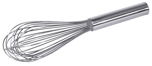 Schneebesen 24 dünne Drähte, aus Edelstahl 18/10, ohne Aufhängeschlaufe, Stieldicke 2,7 cm, absolut wasserdicht, schwere