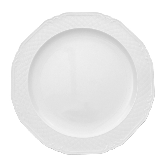 Teller flach - Durchmesser 30,0 cm - Form LA REINE - uni weiß