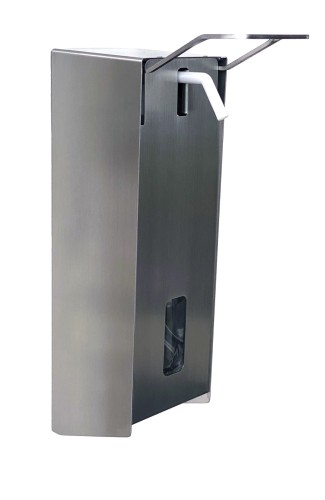 SARO Edelstahl-Desinfektionsspender 1 L Modell CAROLINA Made in Europe - Material: Edelstahl - Armhebelspender mit 1 L Fassungsvermögen -