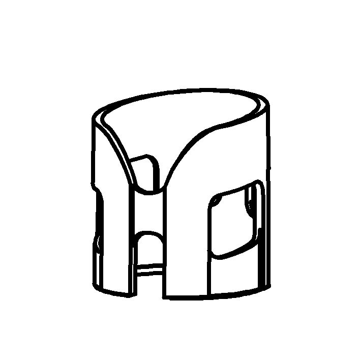 CREAZION Aufsatz Porzellankragen für Milch- und Saftkanne