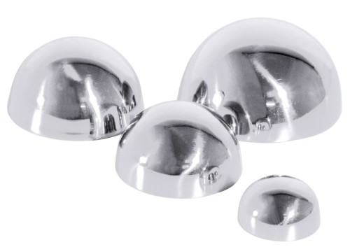 Halbkugelschale aus Edelstahl 18/10, hochglänzend poliert, extra schwere Qualität Durchmesser: 5 cm, Höhe: 2,5 cm, Volumen: 0,03 l
