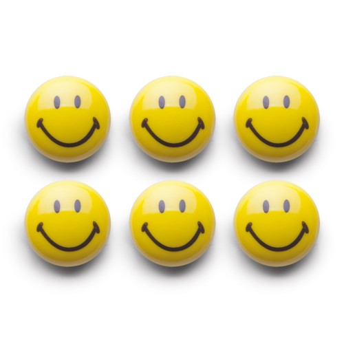 Zeller Magnet-Set, 6-tlg., Smiley