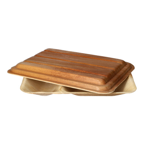 25 Deckel, Palmblatt "pure" eckig 2 cm x 18,7 cm x 26 cm von PAPSTAR